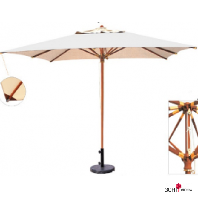 Деревянный зонт "Вена" с усиленной основой